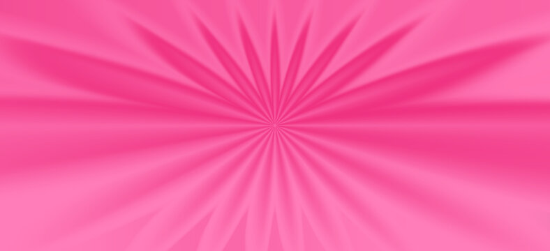 Abstract pink background with radial sunburst pattern and soft light rays