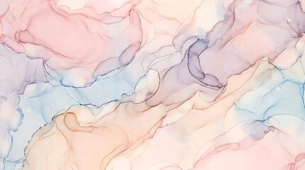 Naklejka premium Soft pastel marble texture with flowing colors for elegant background design