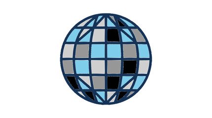 Obraz premium Disco Ball flat vector illustration cute cartoon icon design