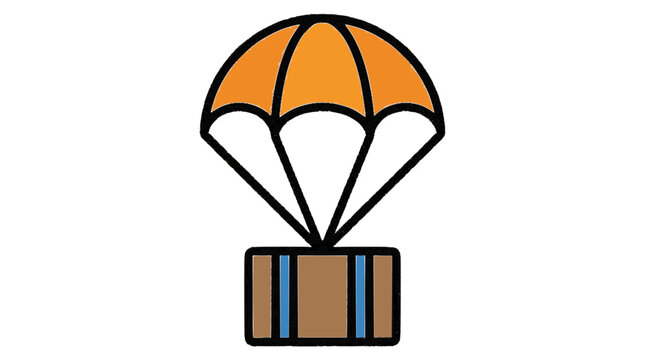Parachute with Cargo Box