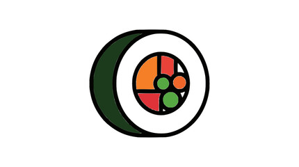 Sushi Roll Vector Illustration © firehide