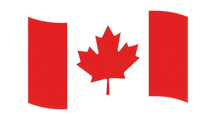 Obraz premium The national flag of canada with a red maple leaf on transparent background