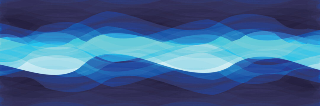Abstract Blue Waves Flowing Dynamic Background Design