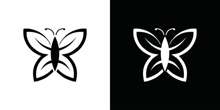 simple butterfly logo vector