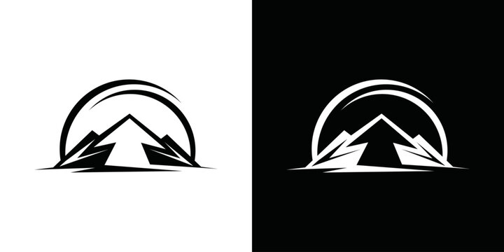 simple mountain logo vector
