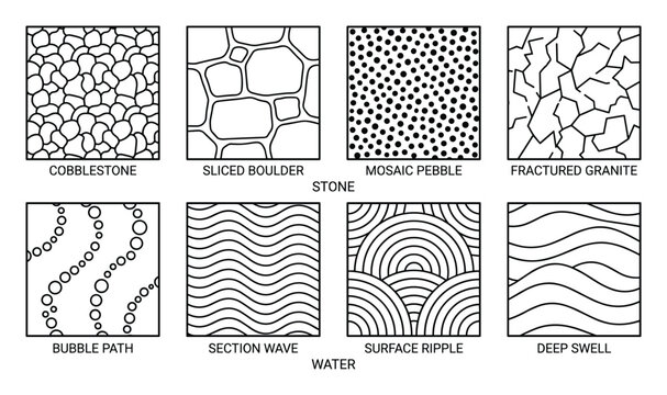 Cobblestone path texture seamless pattern natural stone ground surface background graphic design.