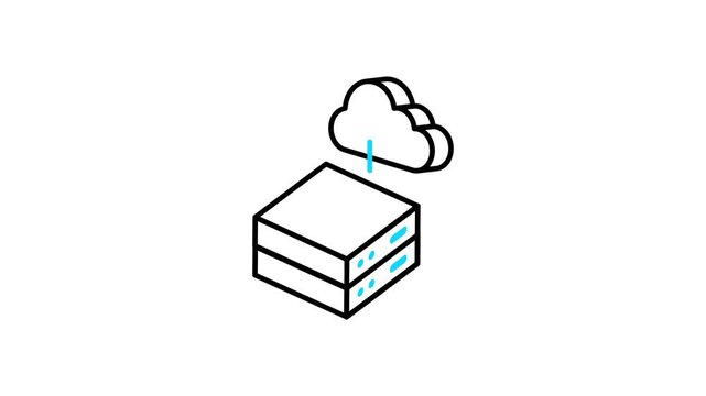 Cloud Database Icon Animation