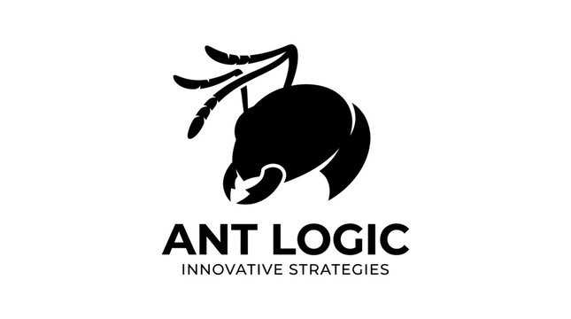 Black Ant Logo Design Concept.