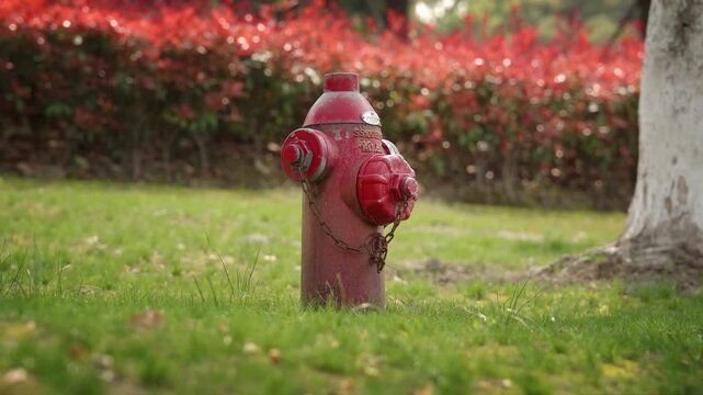The Fire Hydrant on a grass field