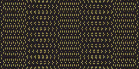 Luxury Gold Line Abstract Pattern on Black Background © Qiana