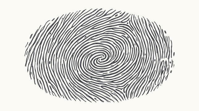 Abstract illustration of a human fingerprint swirl pattern.