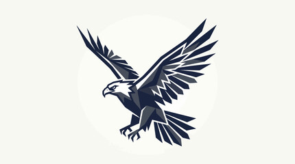 Naklejka premium Stylized eagle in flight vector illustration.