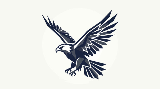 Stylized eagle in flight vector illustration.