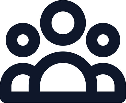 Team of users icon for social community and corporate group work