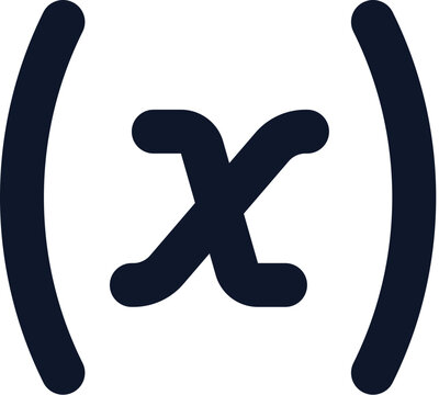 Algebraic variable X symbol for mathematics education and scientific formulas