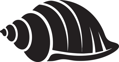 Black snail shell icon, vector illustration, simple design, animal symbol © Golam