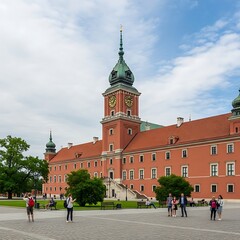 Obraz premium Royal Castle with Warsaw.