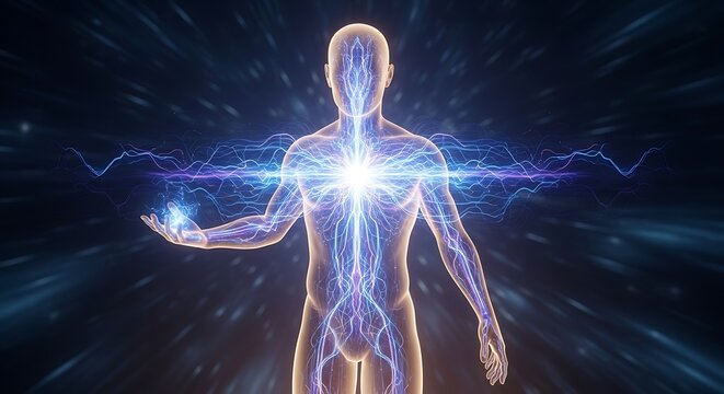 Human Body Energy Aura Glow.