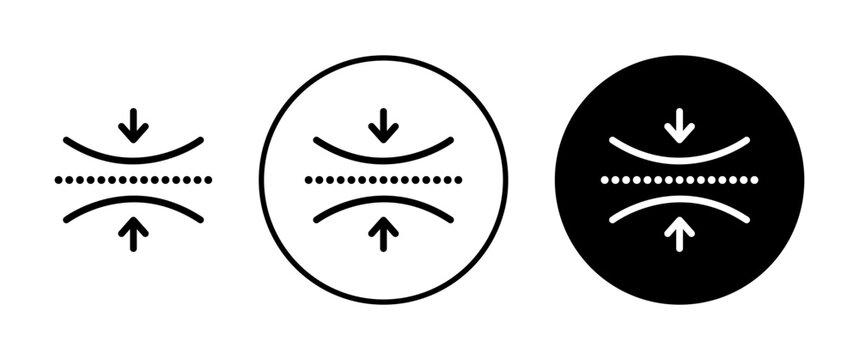 Elastic icons set in black and blue colors on white background