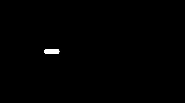 Minimalist Animated Progress Bar Icon Showing Loading Process on black Background for Web and App Interface Design