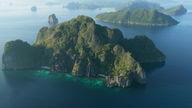Entalula Island Aerial Palawan Philippines
