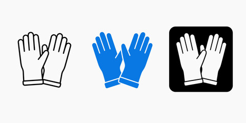 Obraz premium Hands wearing gloves are shown in various colors and backgrounds in image-194.ai
