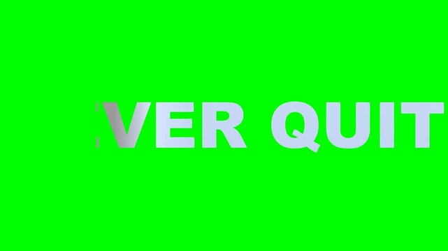 Motivational Statement Never Quit 
