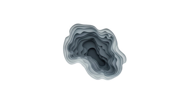 Abstract geode crosssection with multiple layers  geological formation transparent background