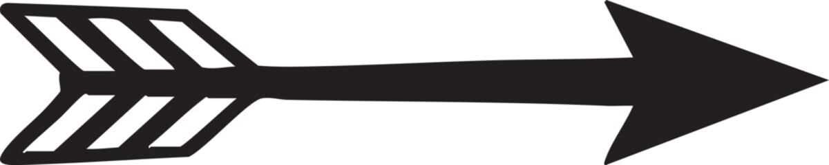 Black arrow icon, directional arrow symbol, vector arrowhead, simple arrow graphics © Salma