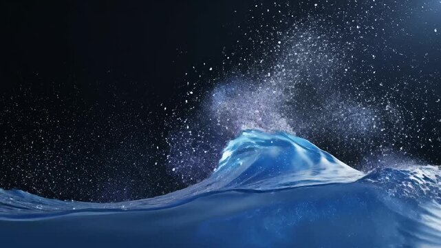 Large ocean wave in motion emphasizing environmental sustainability and eco-tourism