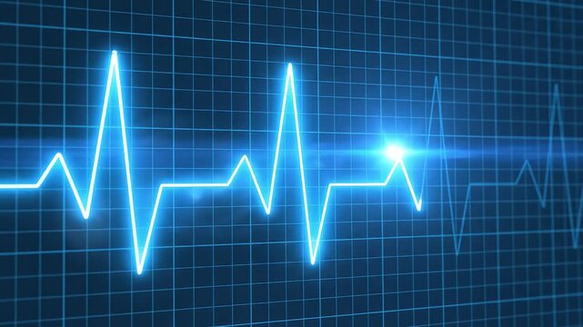 Heart rate monitor graph on grid ideal for tech startups and software promos