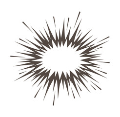 Obraz premium Brown explosion burst graphic element for design decoration isolated on white background