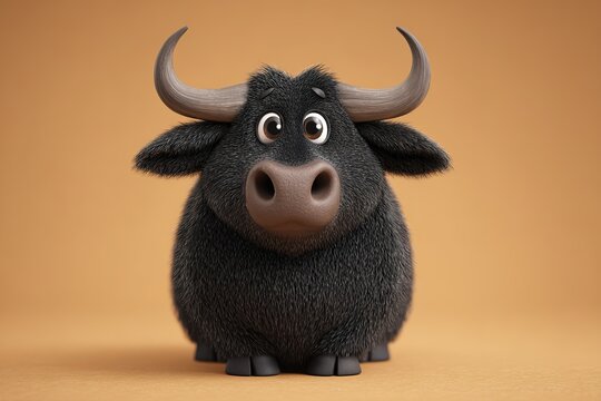 bull on white background