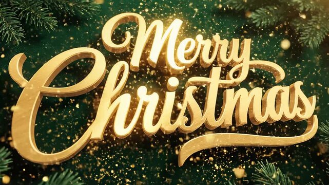 Merry Christmas golden text with greenery emphasizing human connection and authentic emotions