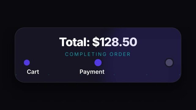 Online Shopping Cart Checkout Process Showing Payment Completion and Success.