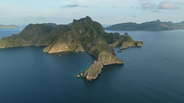 Miniloc Island Aerial Bacuit Bay Palawan Philippines