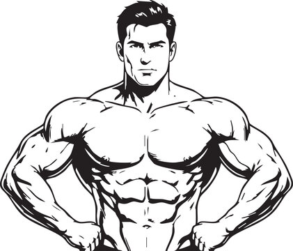 muscular male body builder