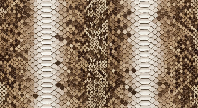 Close up of brown snake skin texture pattern