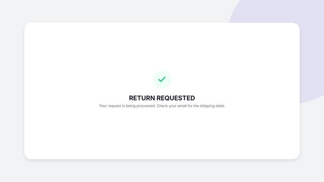 Return Item Process: Visual Guide to Requesting a Return Online.