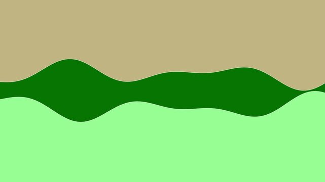 130 Wave Line Dark Green 2Lines Normal Down A - Animated Background Loop
