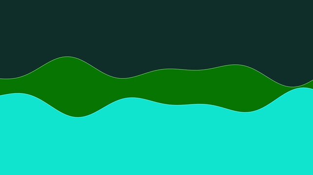 130 Wave Line Dark Green 2Lines Normal Down C - Animated Background Loop