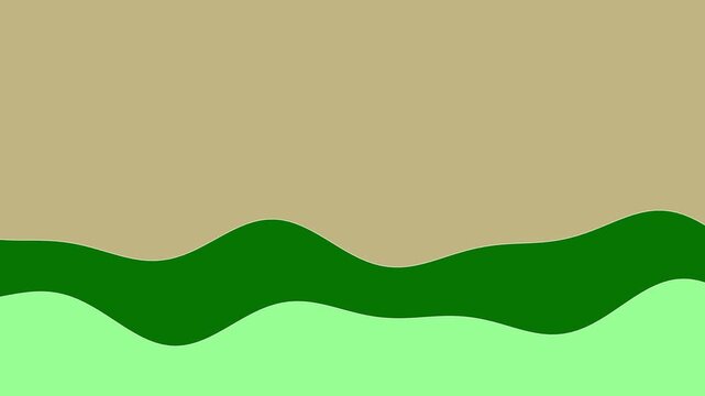 132 Wave Line Dark Green 2Lines Slow Up A - Animated Background Loop