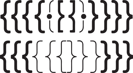 Black bracket set. Vector illustration © HARUN
