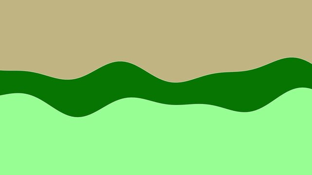 133 Wave Line Dark Green 2Lines Slow Down A - Animated Background Loop