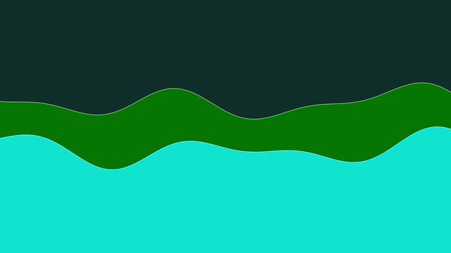133 Wave Line Dark Green 2Lines Slow Down C - Animated Background Loop