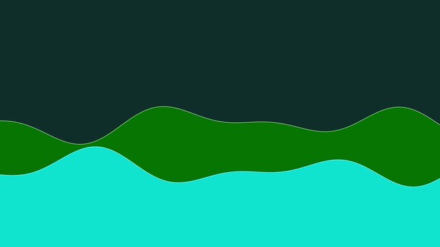 134 Wave Line Dark Green 2Lines Fast C - Animated Background Loop