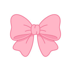 Fototapeta premium Pink Hair Accessory Bow Clipart