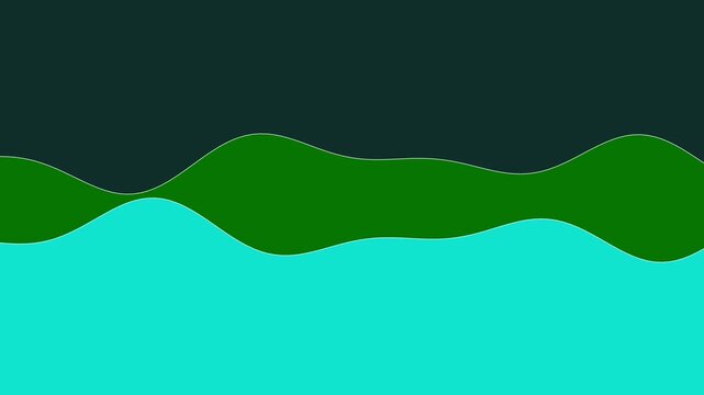 136 Wave Line Dark Green 2Lines Fast Down C - Animated Background Loop