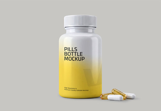 Pills Bottle Mockup