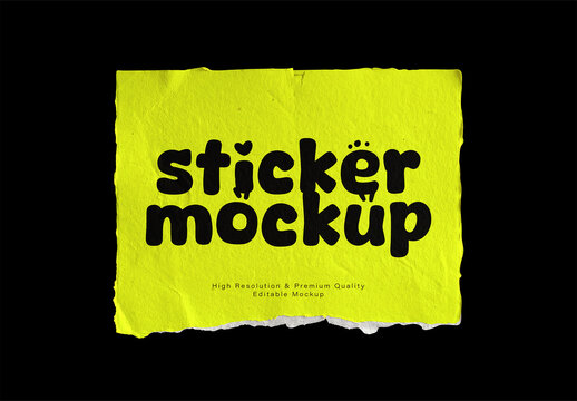 Sticker Mockup Template